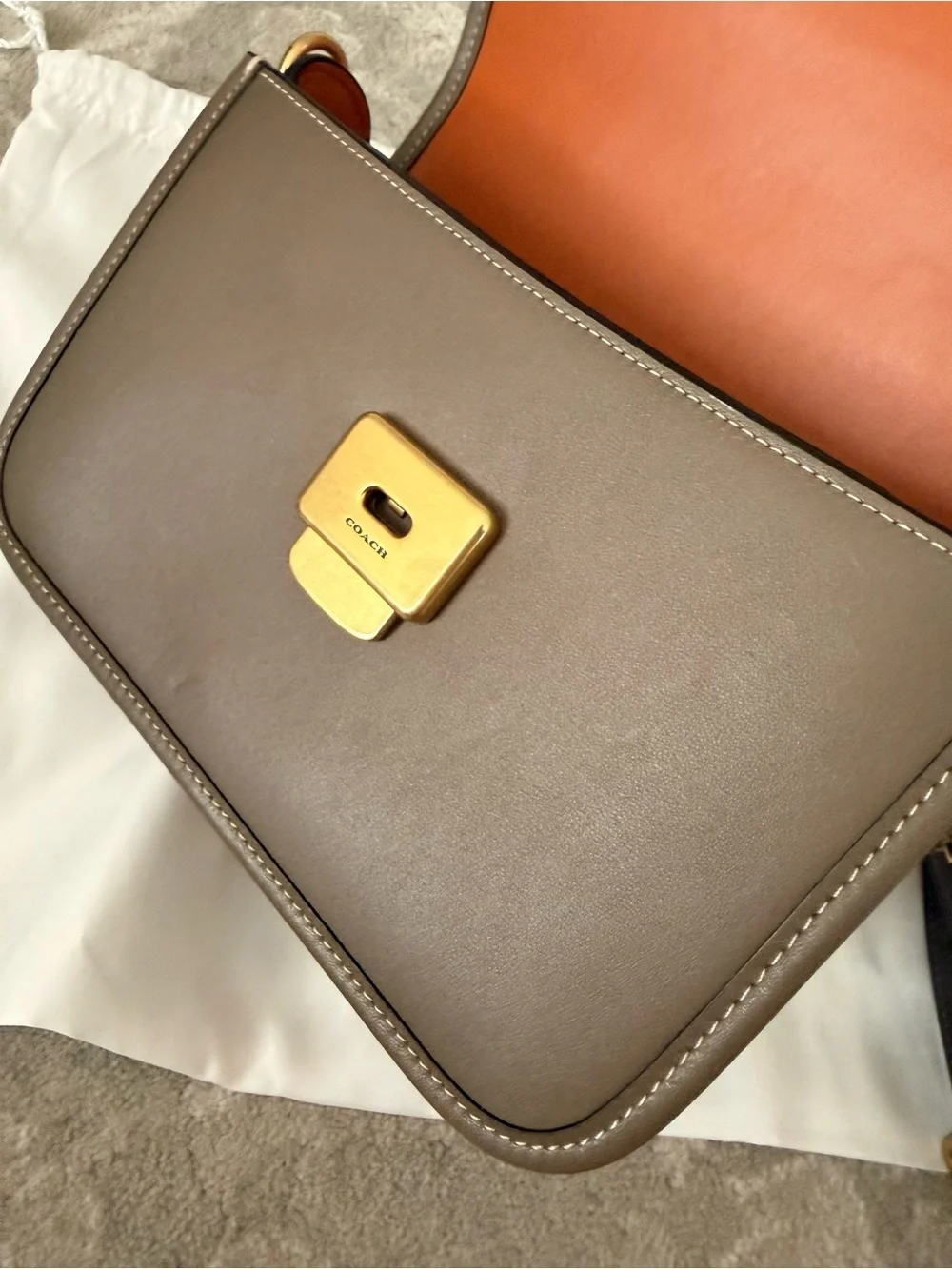 Coach ROGUE TOP HANDLE IN COLORBLOCK Dark Stone - Maylasia Release